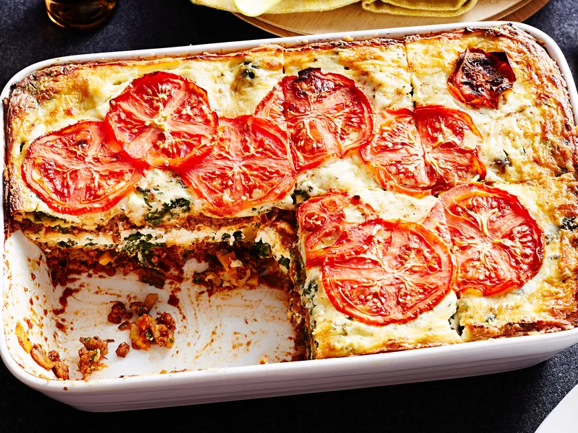 Beef and mushroom lasagne