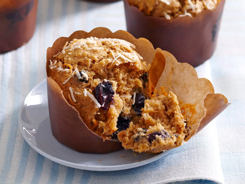 Blueberry, bran and coconut