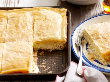 Bougatsa (savoury cheese slice)