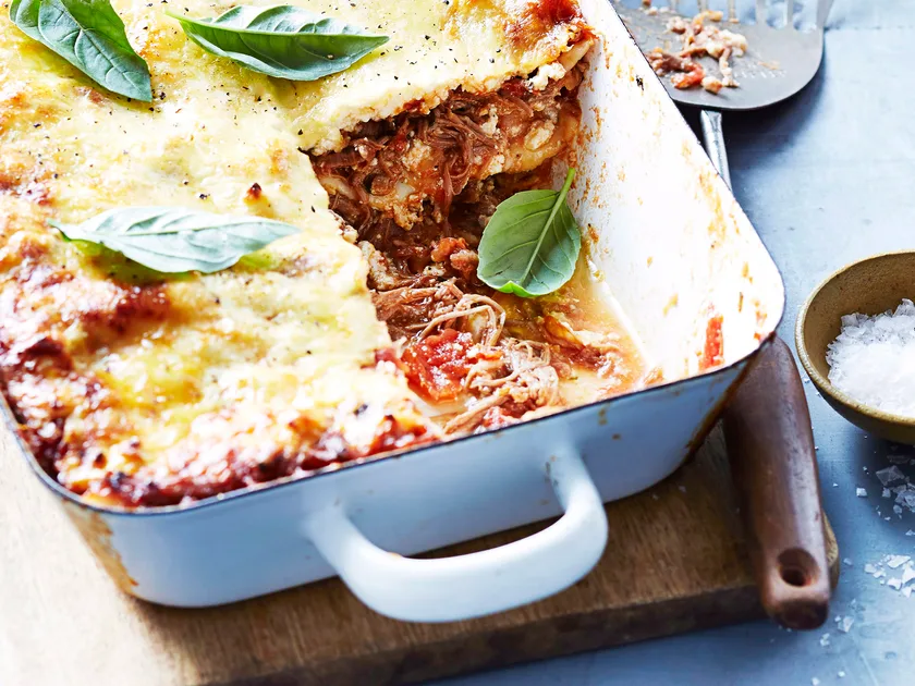 Braised lamb lasagne