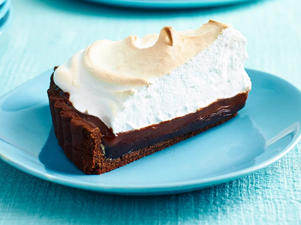 Double-choc meringue pie