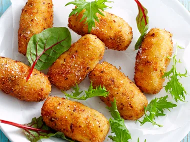 Ham, cheese and corn croquettes