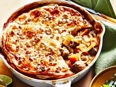 Massaman beef pie