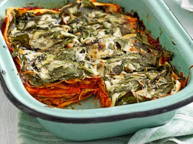 Mushroom and kumara lasagne