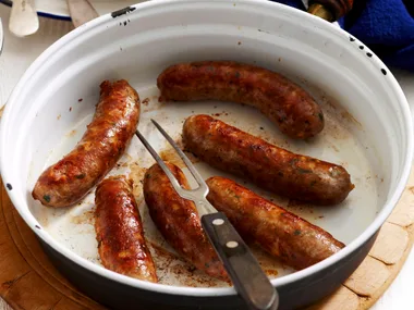 Pork and fennel sausages