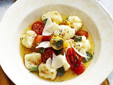 Ricotta gnocchi with heirloom tomatoes