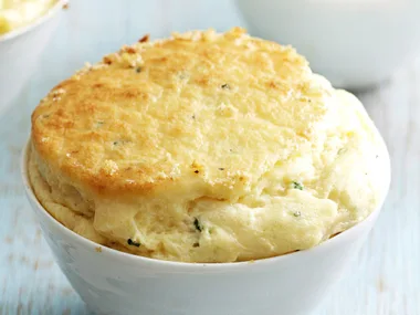 Savoury cheese and herb souffles