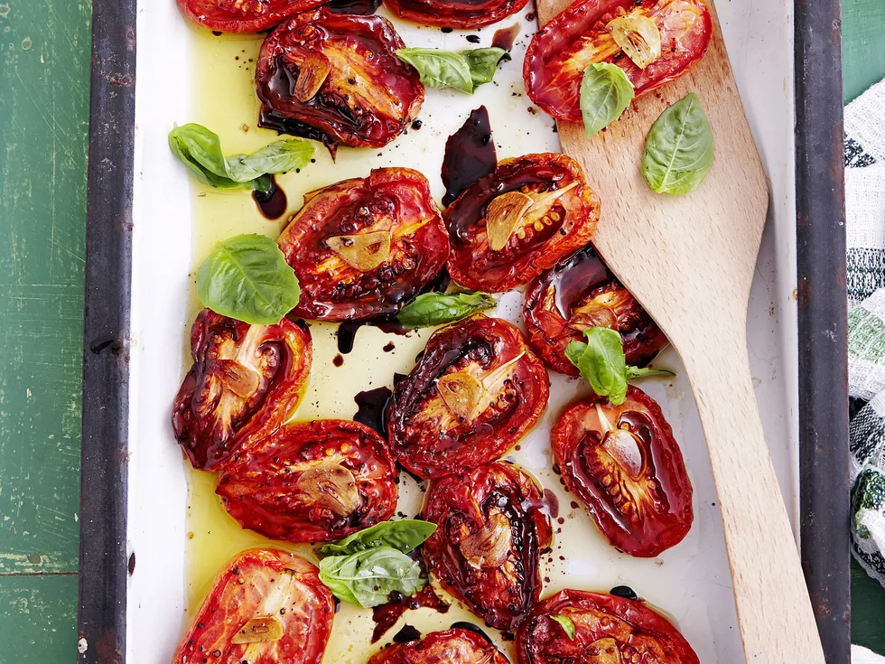 Slow-roasted olive oil tomatoes