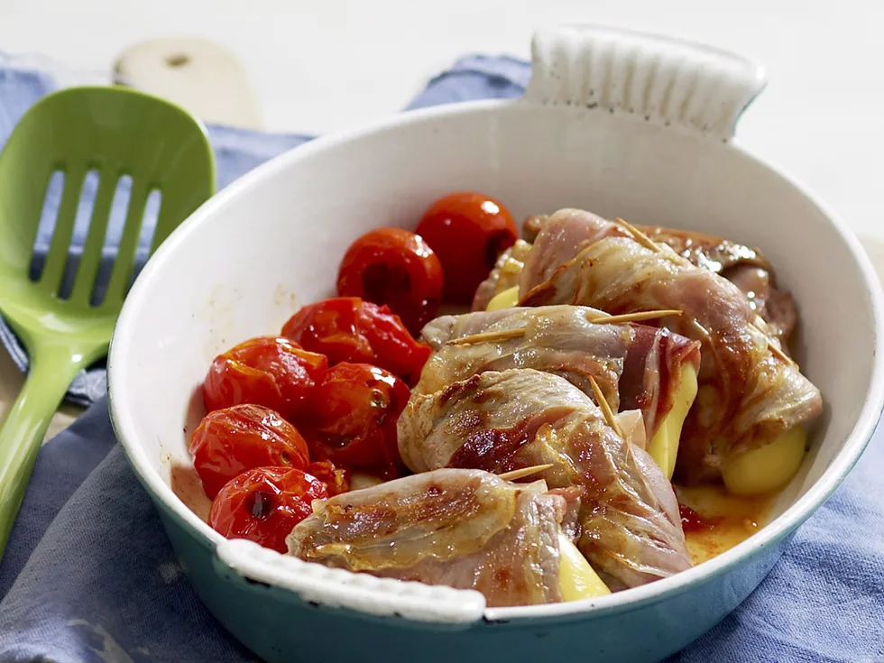 Veal and prosciutto rolls
