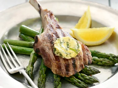 Veal Chops with Basil Butter