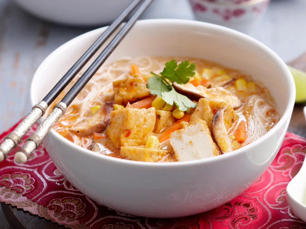 Vegetable and tofu laksa