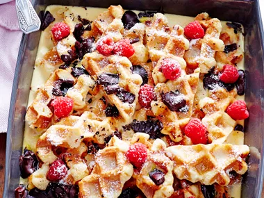 Waffle choc-pudding