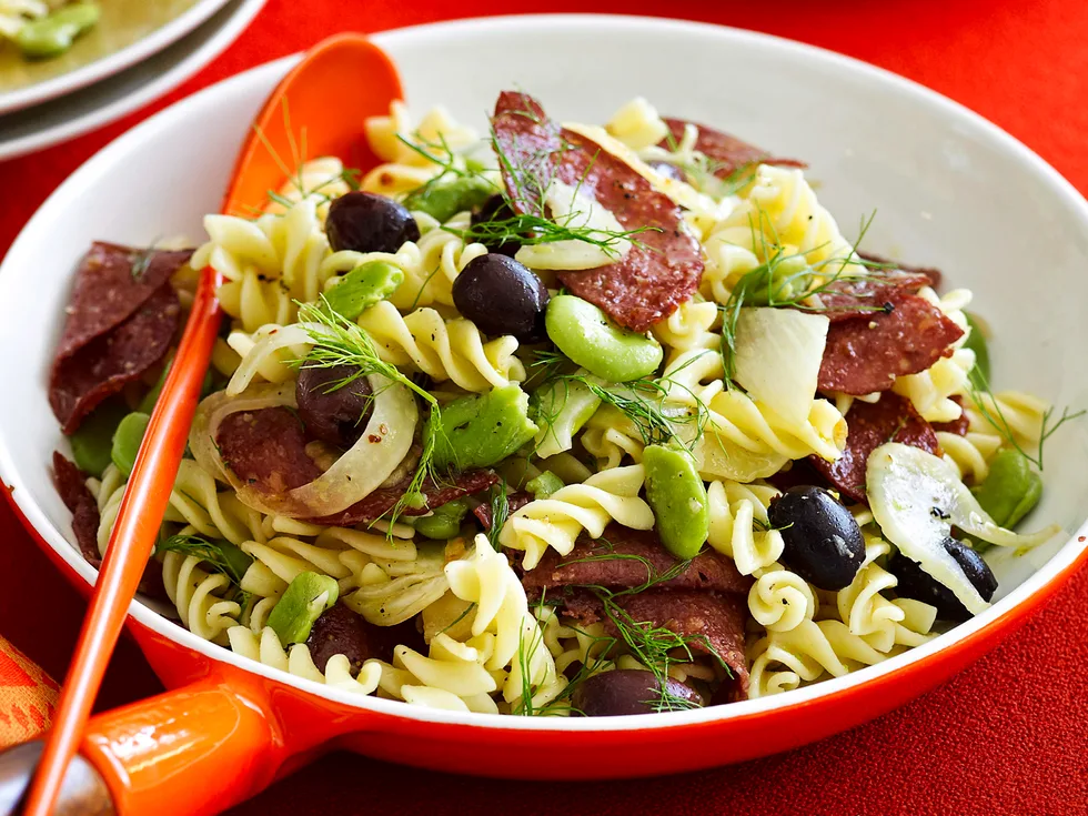 Warm salami and fennel pasta
