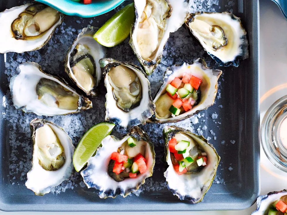 watermelon and lime oysters