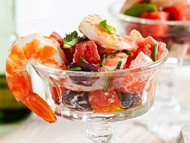 Watermelon prawn cocktail