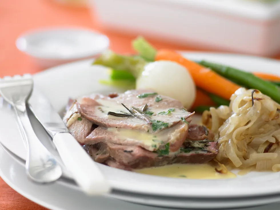 French Roast Lamb in White Wine