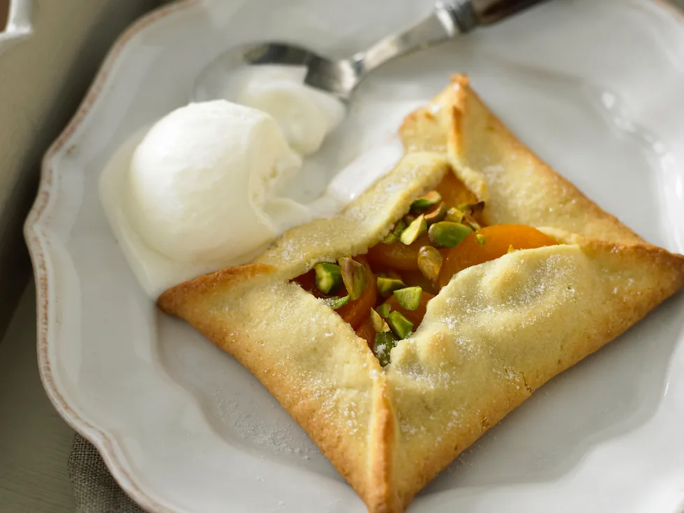 Apricot and Pistachio Tarts