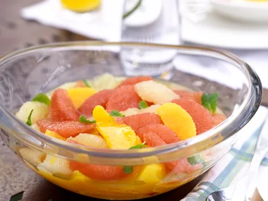 Minted Grapefruit and Oranges in Syrup