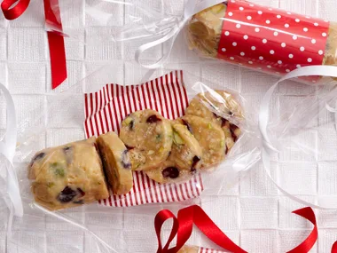 White Christmas salami