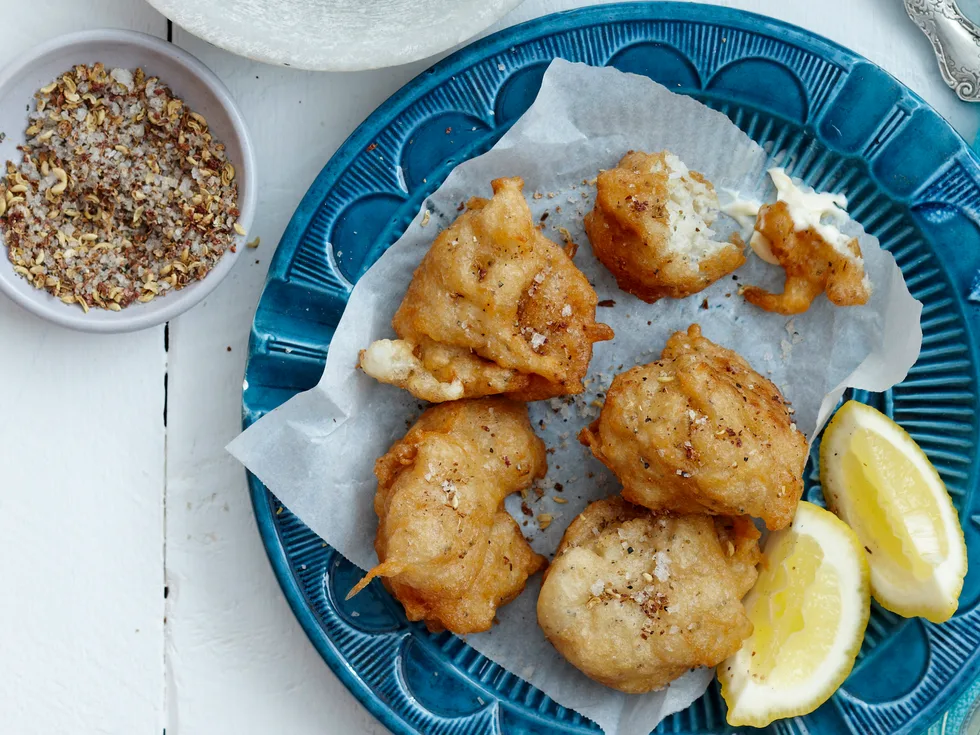 Whitebait fritters with chilli salt