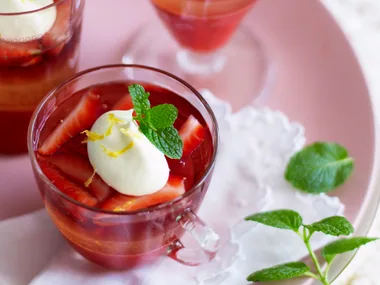 ELDERFLOWER AND STRAWBERRY JELLIES