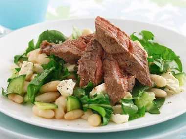 Cannellini, Fetta and Lamb Salad