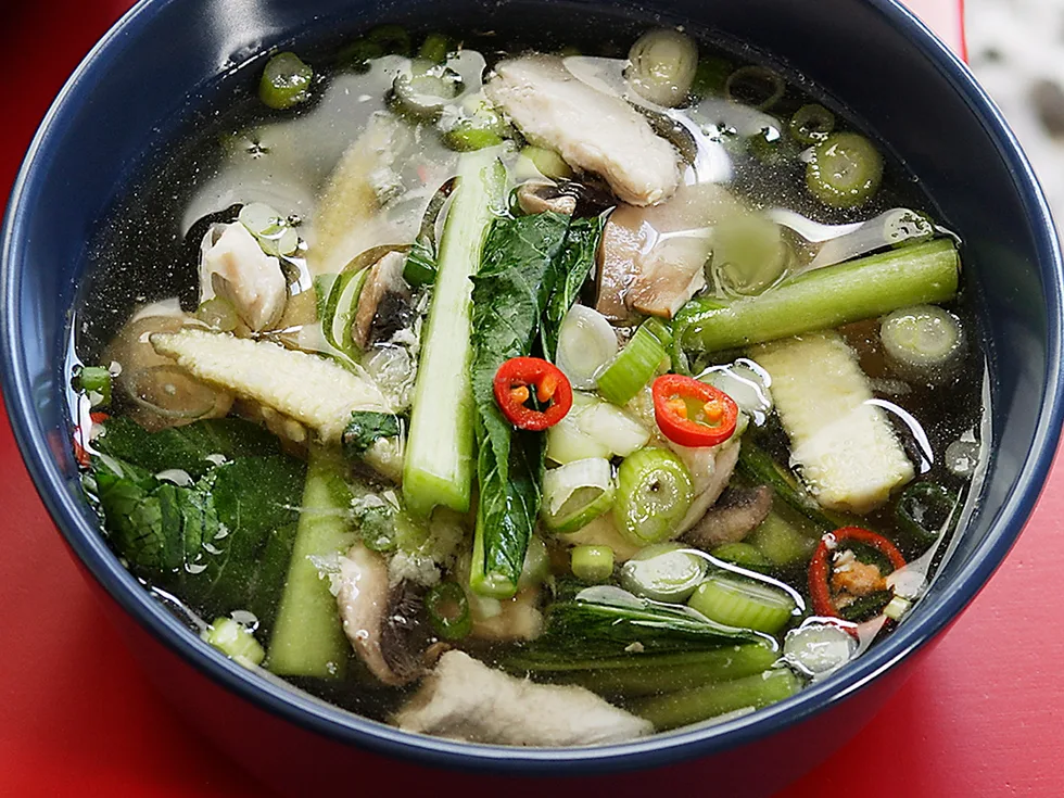 Chicken, Mushroom and Corn Soup