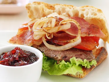 Steak Sandwich with Capsicum Relish
