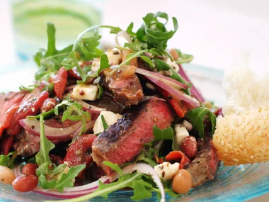 Steak with Four Bean and Fetta Salad