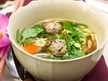 Soup (pho) with Chicken Dumpling