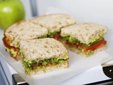 Avocado, Celery and Tamato Sandwiches