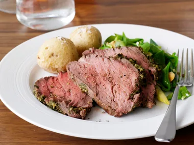 Beef Fillet with Mustard and Herb Crust