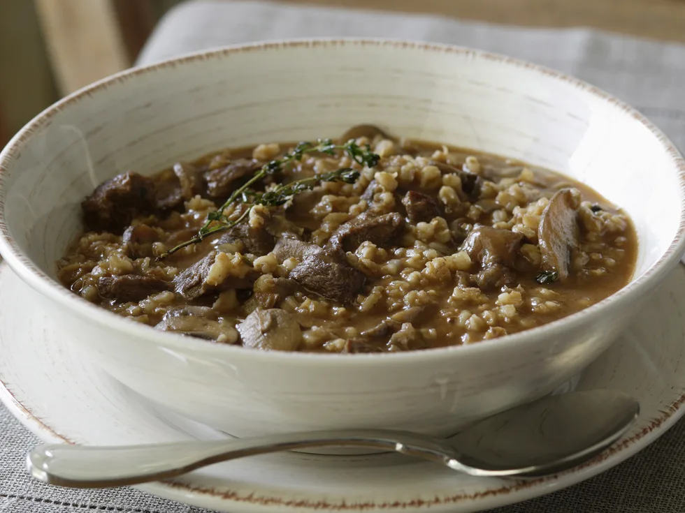 Beef, Mushroom and Barley Soup