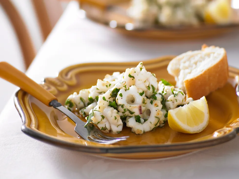 Calamari and parsley salad