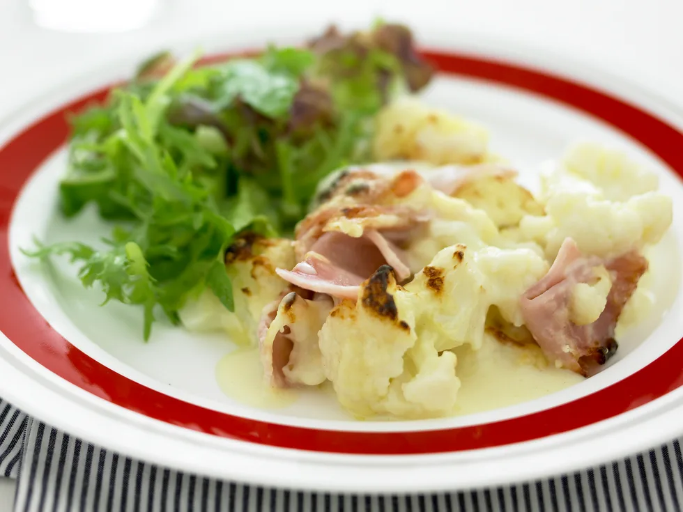 Cauliflower and Ham Bake
