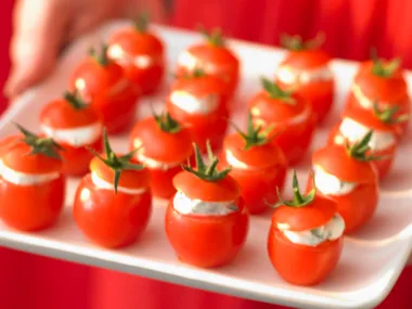 Cherry tomatoes with herbed goat's cheese