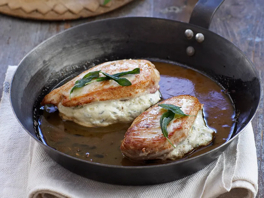 Chicken breasts with herbed feta pockets