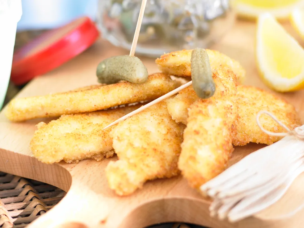 Chicken schnitzel strips