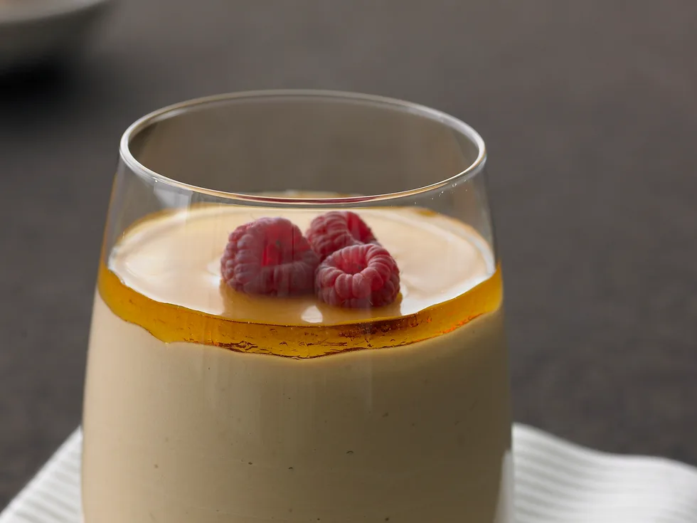 Coffee Creams with Caramel Whisky Sauce