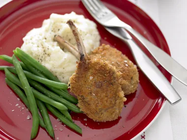 Crumbled Cutlets with Creamy Mash