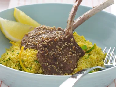 Dukkah lamb with lemon couscous