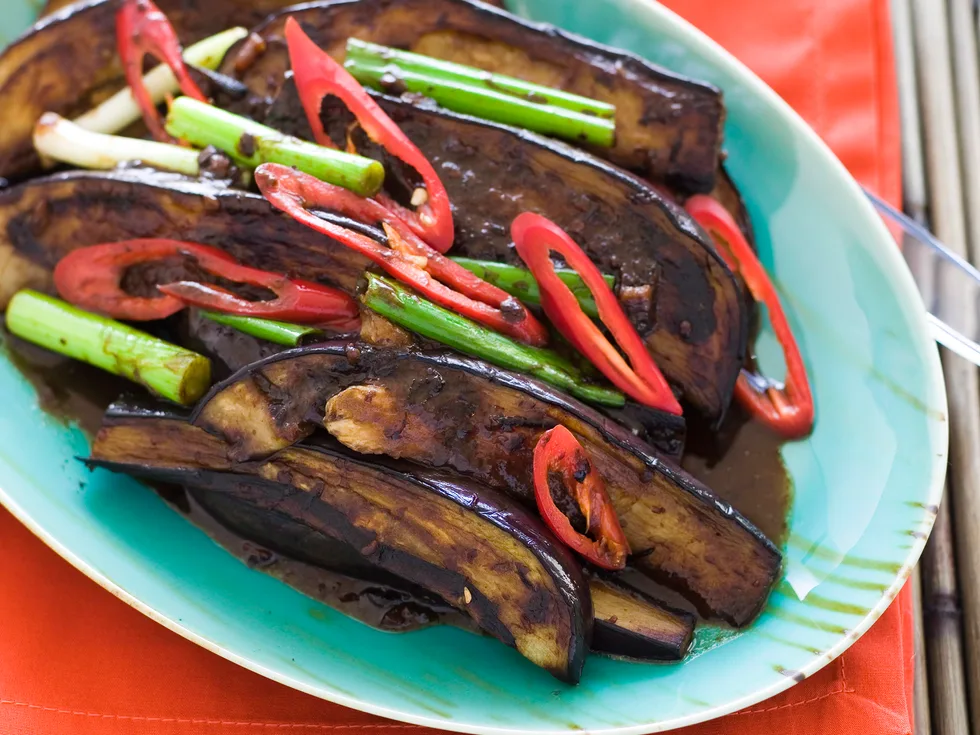 Eggplant in black bean sauce