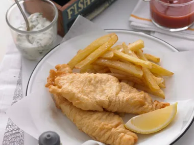 fish and Chips with Tartare Sauce