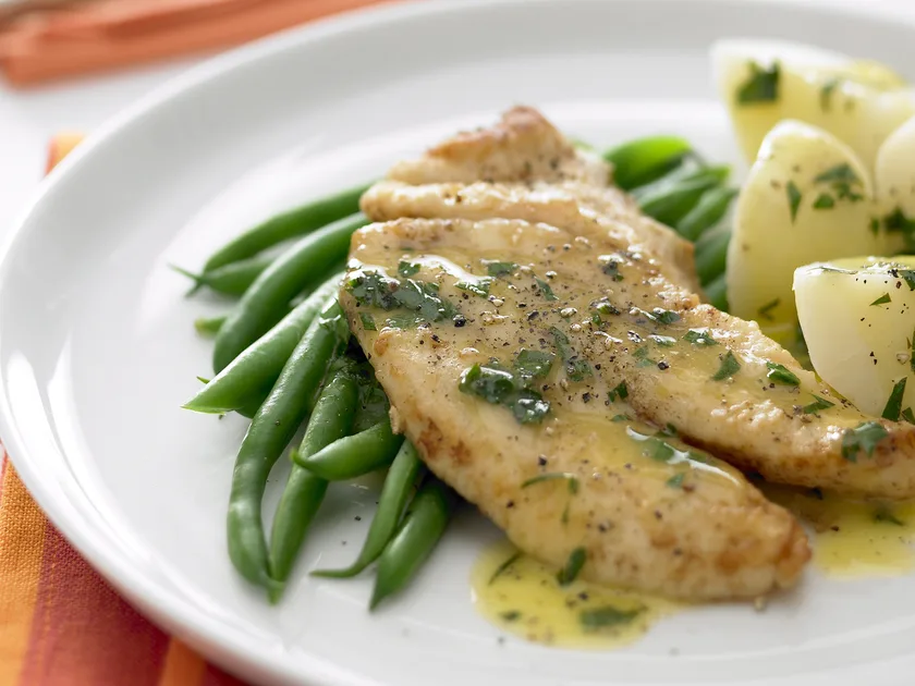 Fish with lemon butter sauce