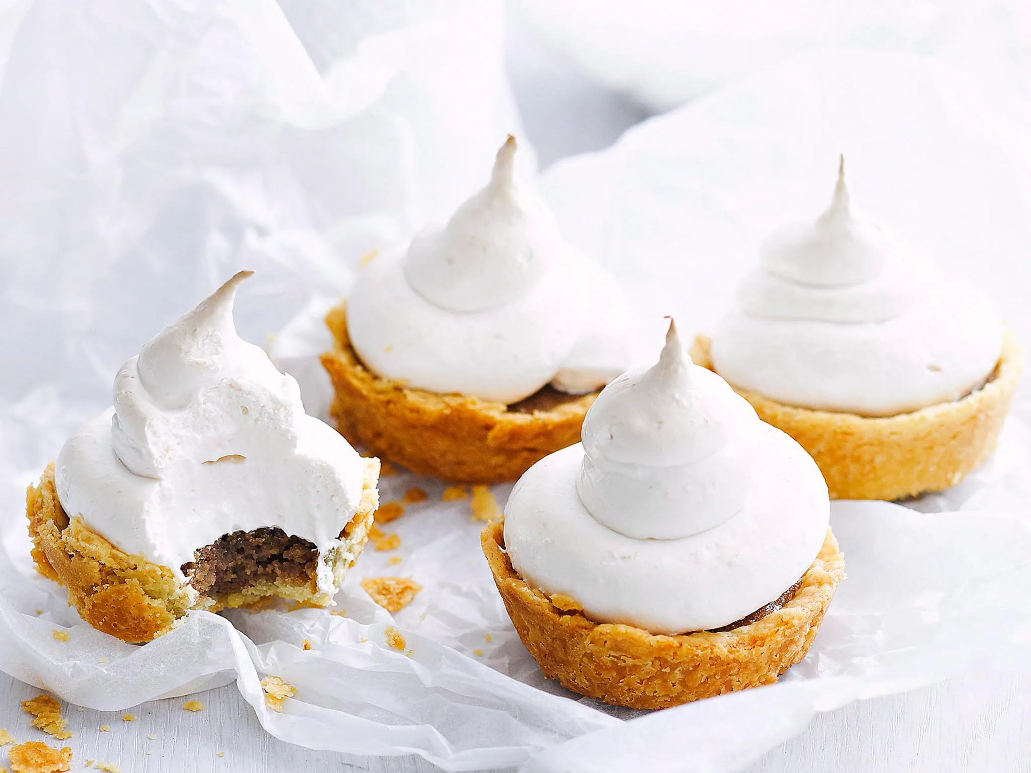 Chestnut meringue tarts