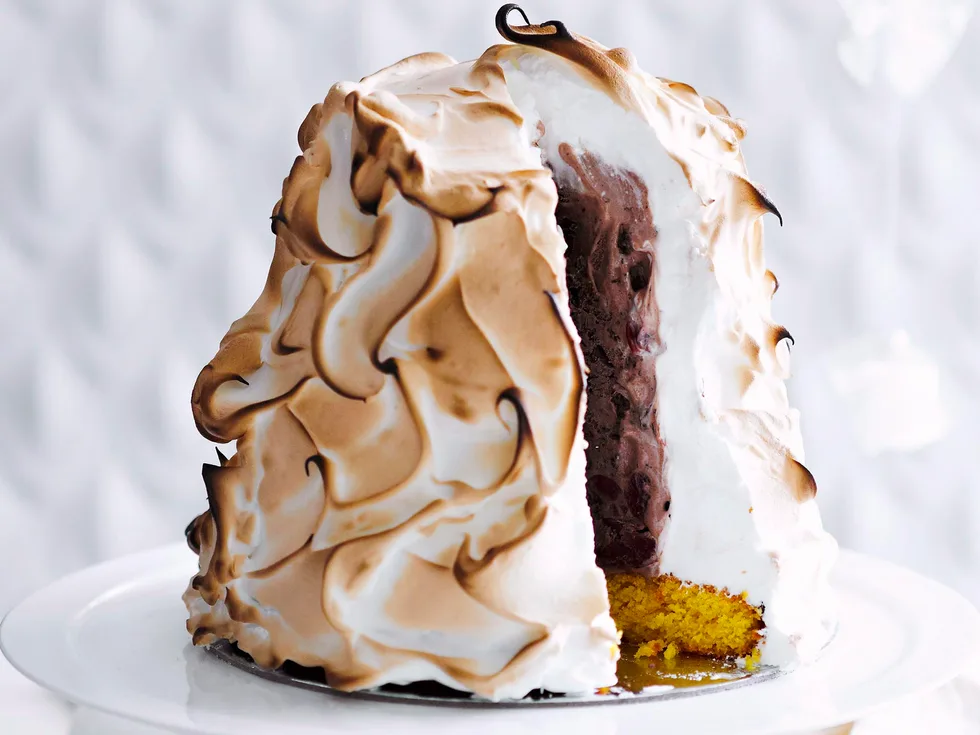 Choc cherry bombe Alaska