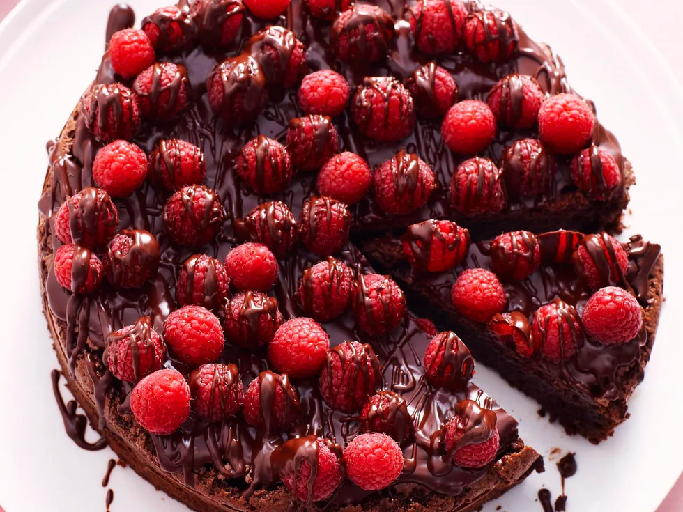 Chocolate and raspberry cake