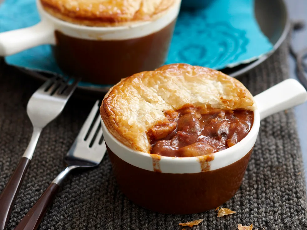 Beef and mushroom pot pies