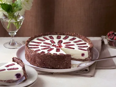Cherry-choc cheesecake