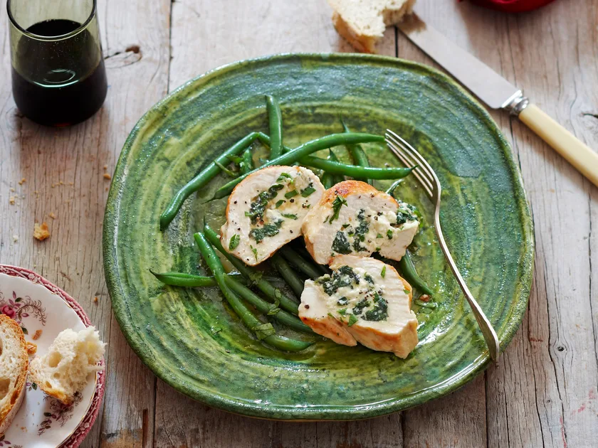 Chicken breast stuffed with spinach and ricotta